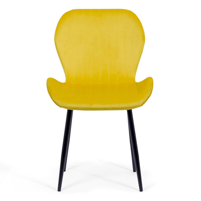 Scaun dining Astra, galben, catifea [3]