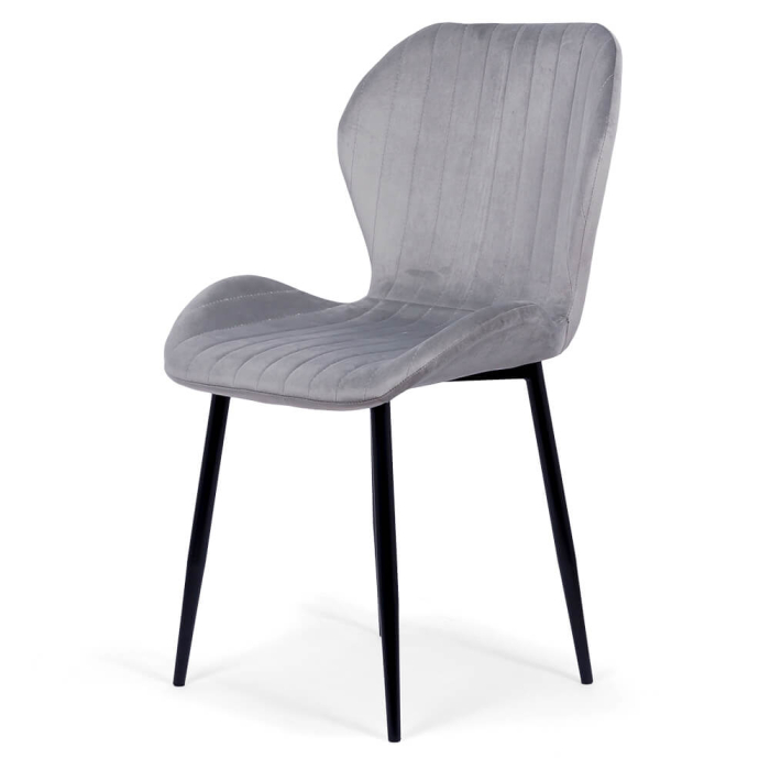 Scaun dining Astra, gri, catifea [2]