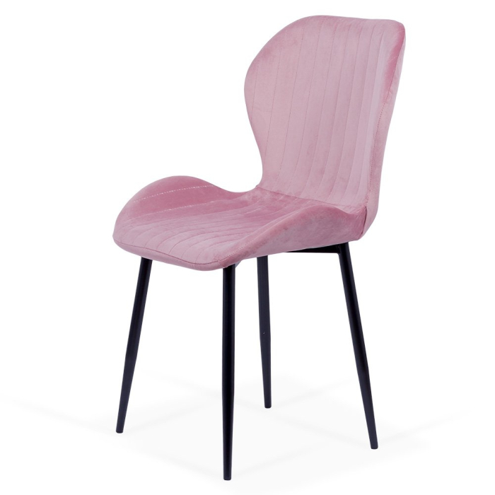 Scaun dining Astra, roz, catifea [3]