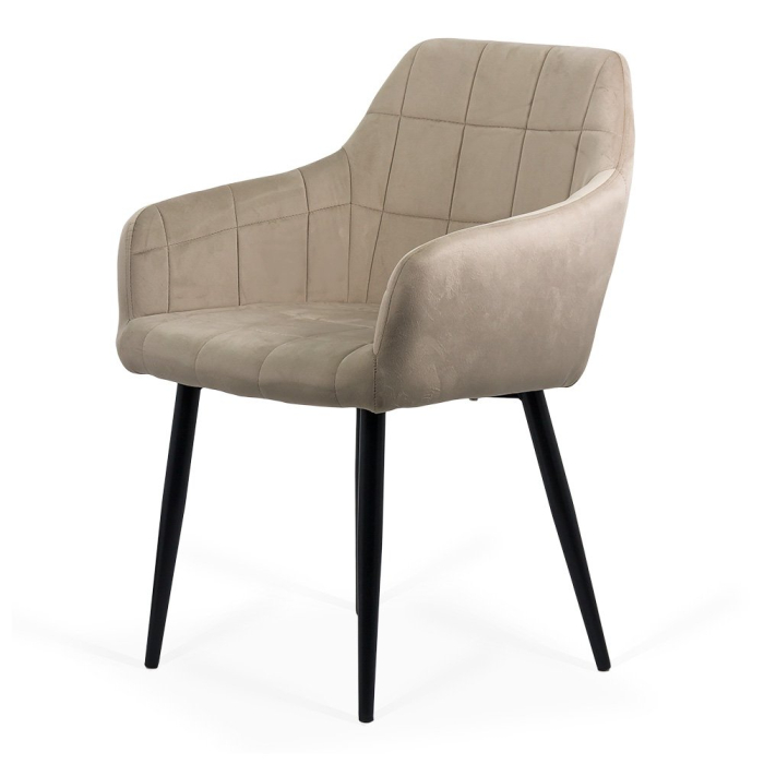 Scaun dining Camelia, bej, catifea [3]