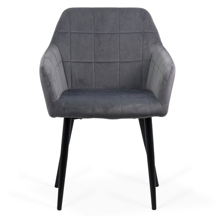 Scaun dining Camelia, gri, catifea [3]