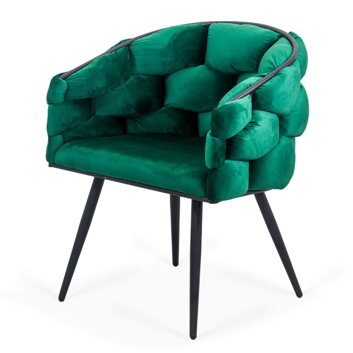 Scaun dining Daphne, verde, catifea [2]