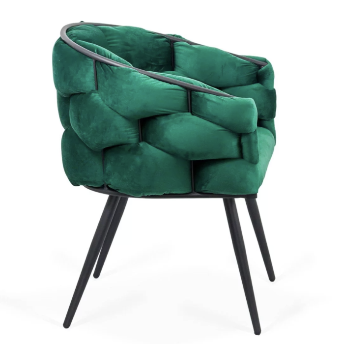 Scaun dining Daphne, verde, catifea [4]