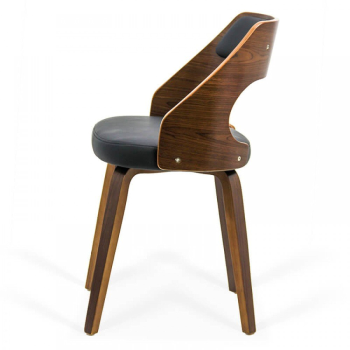 Scaun dining Dora, negru, piele ecologica [3]