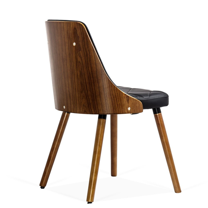 Scaun dining Flora, negru, piele ecologica [3]