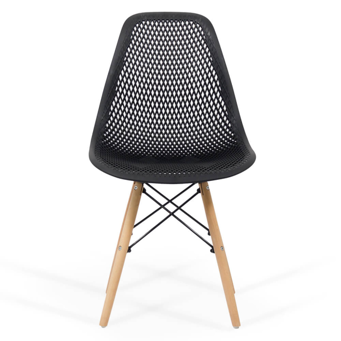 Scaun dining Freya, negru, plastic [3]