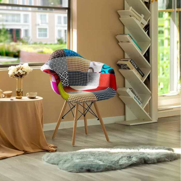 Scaun dining Gaia, multicolor, stofa [2]