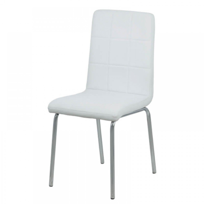Scaun dining Hera, alb, piele ecologica [2]