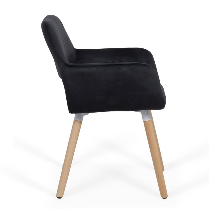 Scaun dining Iunia 184, negru, catifea [2]