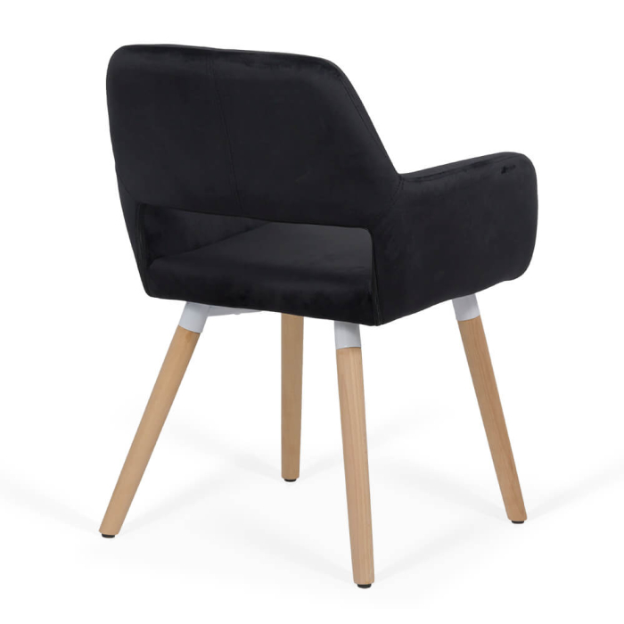 Scaun dining Iunia 184, negru, catifea [3]