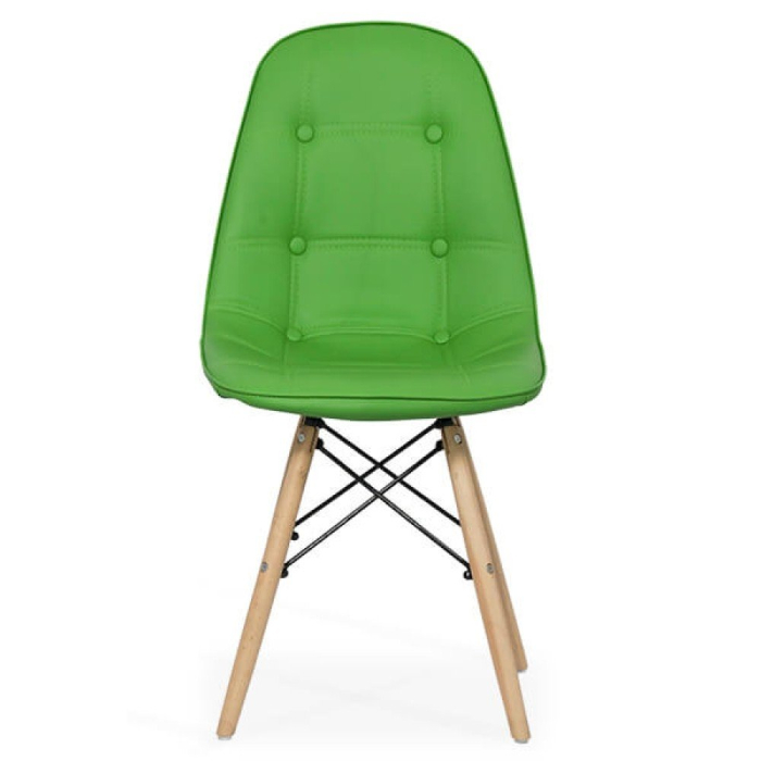 Scaun dining Juno 192, verde, piele ecologica [3]