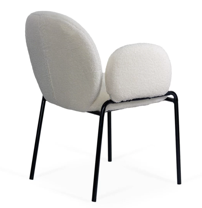 Scaun dining Juno, crem, boucle [4]