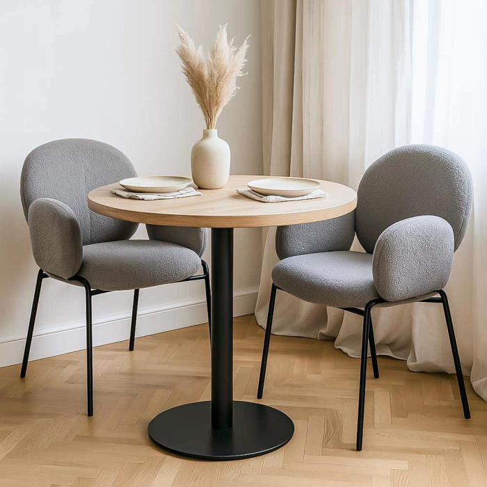 Scaun dining Juno, gri, boucle [2]