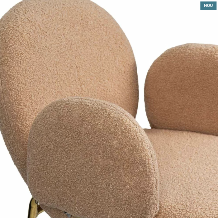Scaun dining Kora, bej, boucle [4]