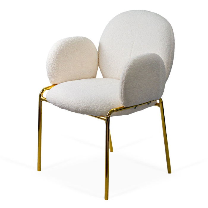 Scaun dining Kora, crem, boucle [3]