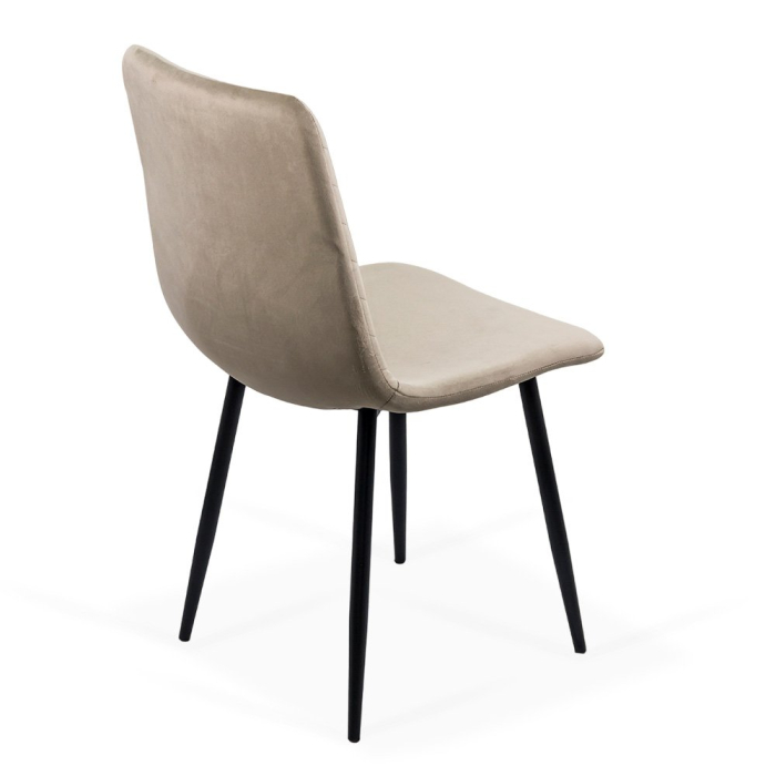 Scaun dining Livia, bej, catifea [2]