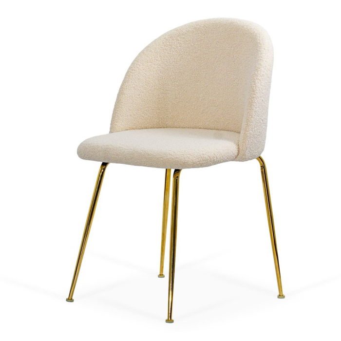 Scaun dining Mara, bej, boucle [3]