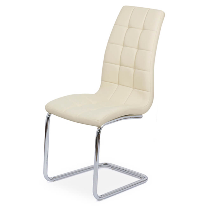 Scaun dining Petra, crem, piele ecologica [2]