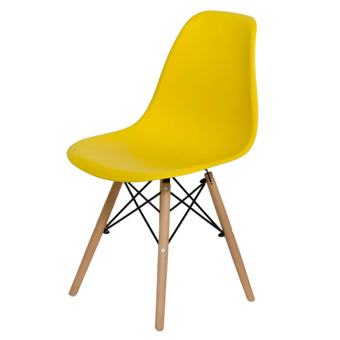 Scaun dining Raisa, galben, plastic [2]