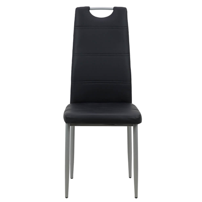 Scaun dining Serena, negru, piele ecologica [3]