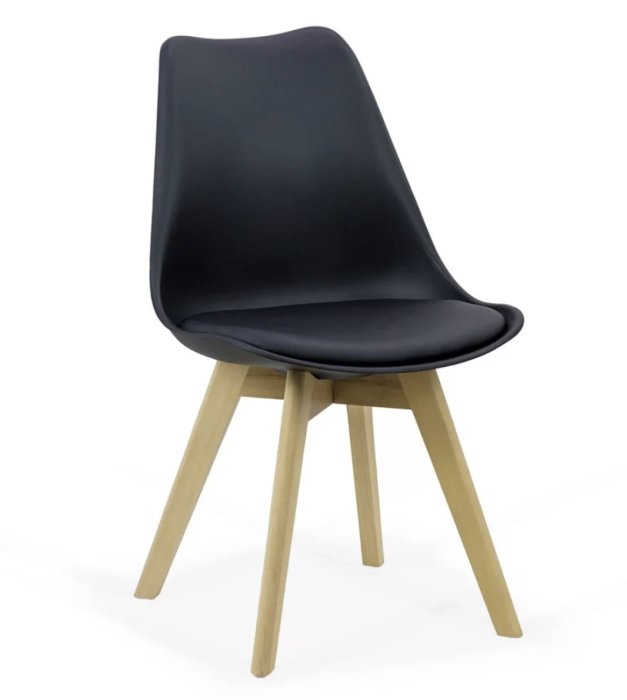 Scaun dining Yara, negru, piele ecologica [6]