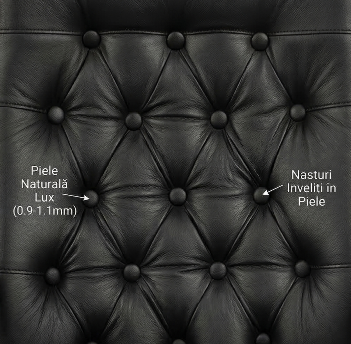 Scaun de conferinta CHEF LUX EXTRA CF, Negru piele naturala [5]