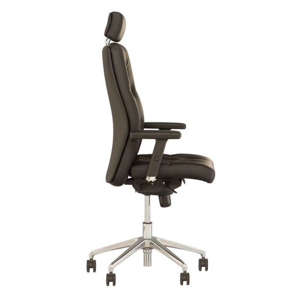 Scaun directorial CHEVY HR, Negru piele naturala [3]