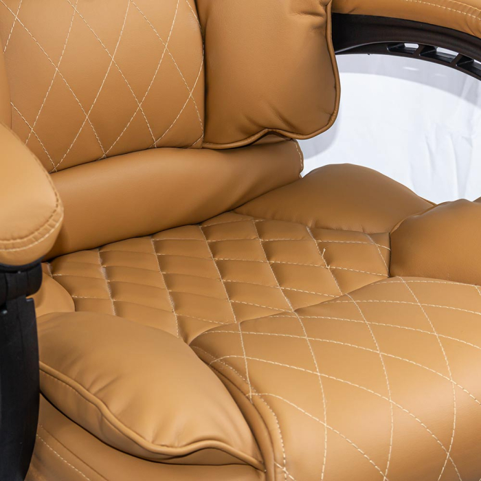 Scaun directorial Diamond, bej, piele ecologica [3]