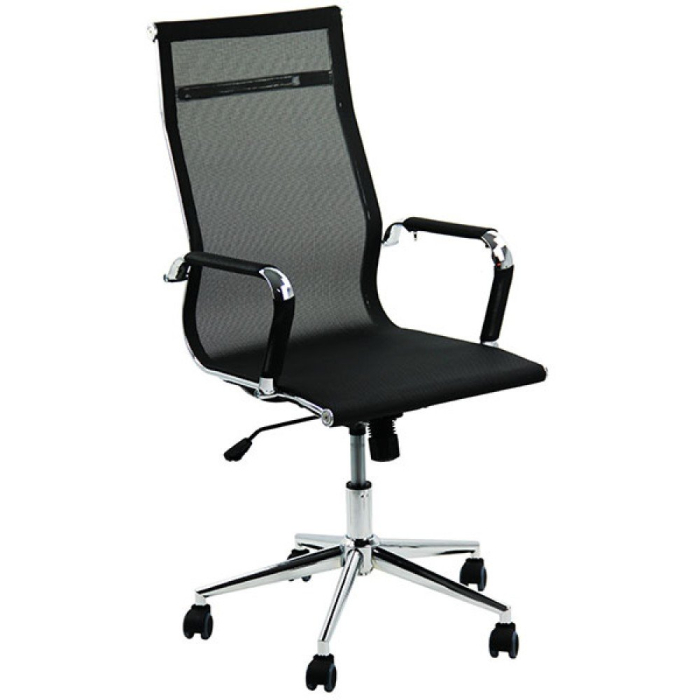 Scaun directorial Elite 190, negru, plasa [3]