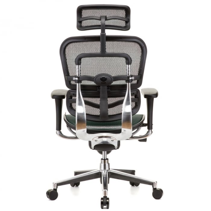 Scaun directorial ERGOHUMAN Plus, mesh Verde inchis , tetiera 2D, suport lombar, brate reglabile 3D [5]