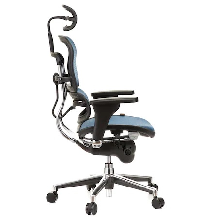 Scaun directorial ERGOHUMAN Plus, mesh Albastru , tetiera 2D, suport lombar, brate reglabile 3D [5]