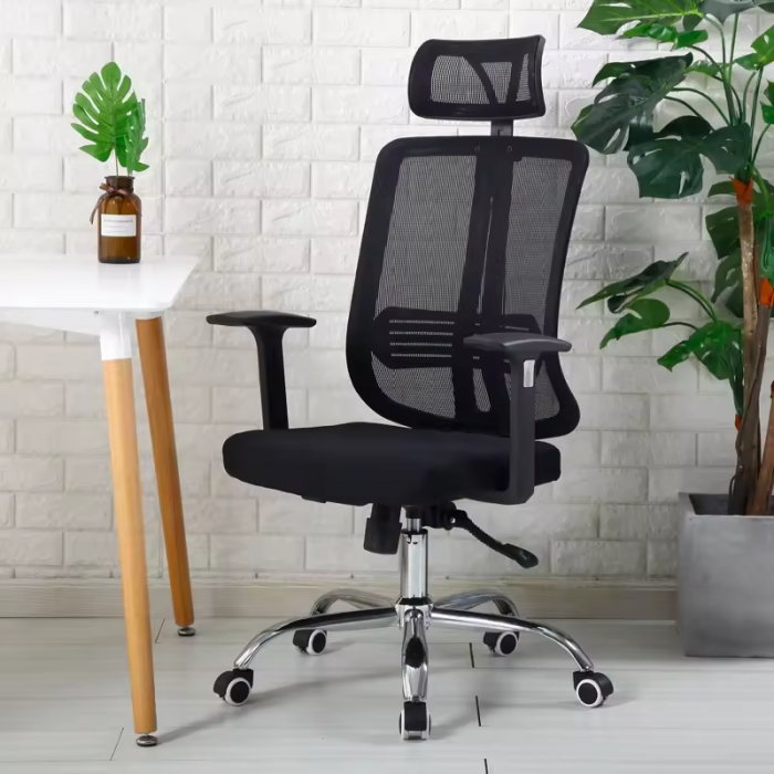 Scaun directorial ergonomic GRAVY, Negru, Mesh /Textil [5]