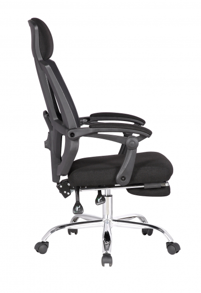 Scaun directorial ergonomic MESHY, Negru, Mesh/Textil cu extensie picioare [5]