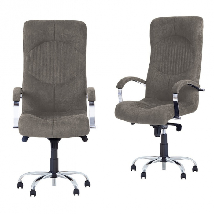 Scaun directorial GERMINI Steel, textil microfibra, Gri [5]