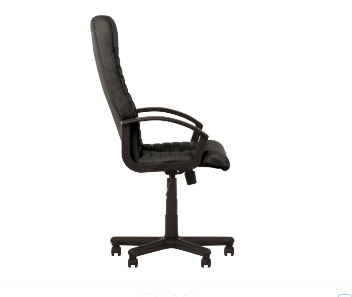 Scaun directorial HERMAN, Negru, piele ecologica [3]