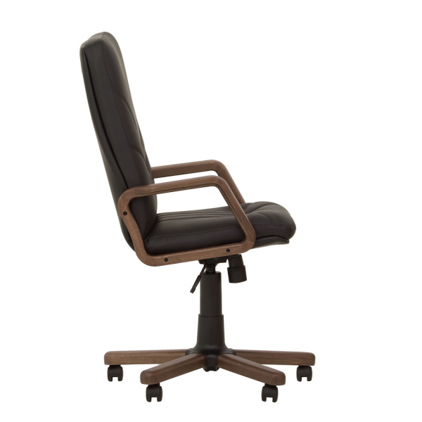 Scaun directorial MAVIS EXTRA, Negru, piele naturala [3]