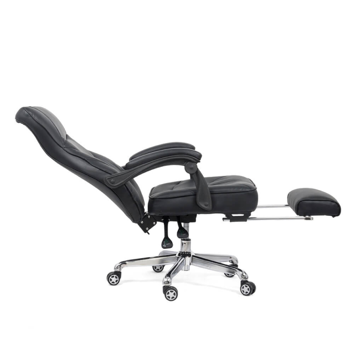 Scaun directorial Mercury 109, negru, piele ecologica [3]