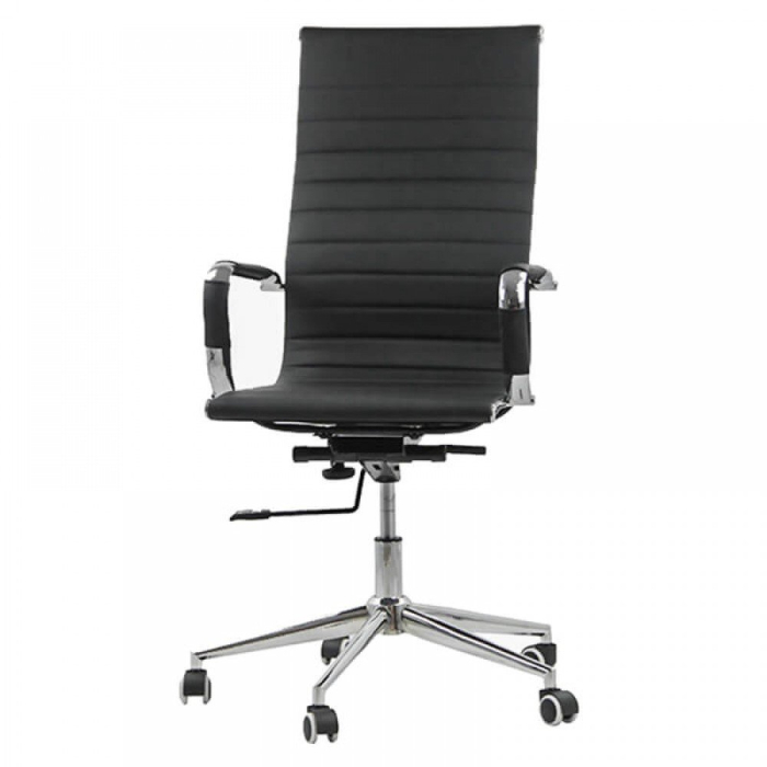 Scaun directorial Regal 188, negru, piele ecologica [2]