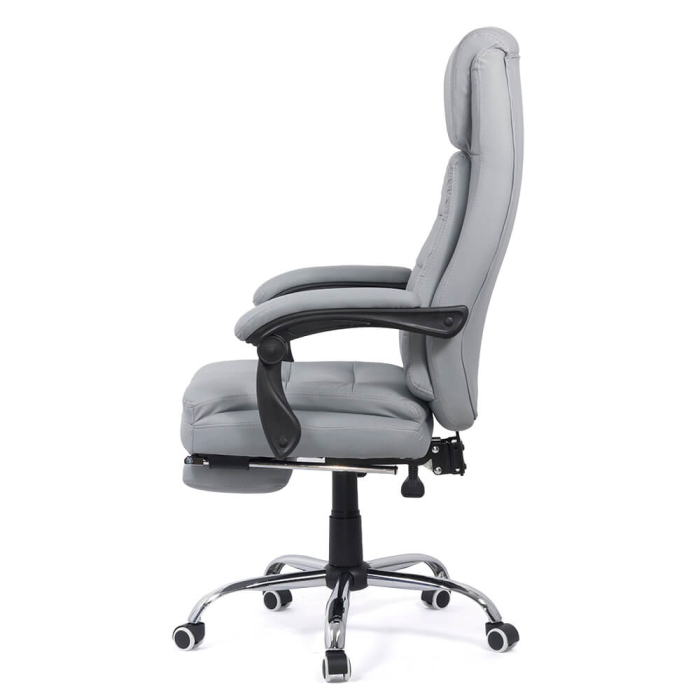 Scaun directorial Vega 110, gri, piele ecologica [3]