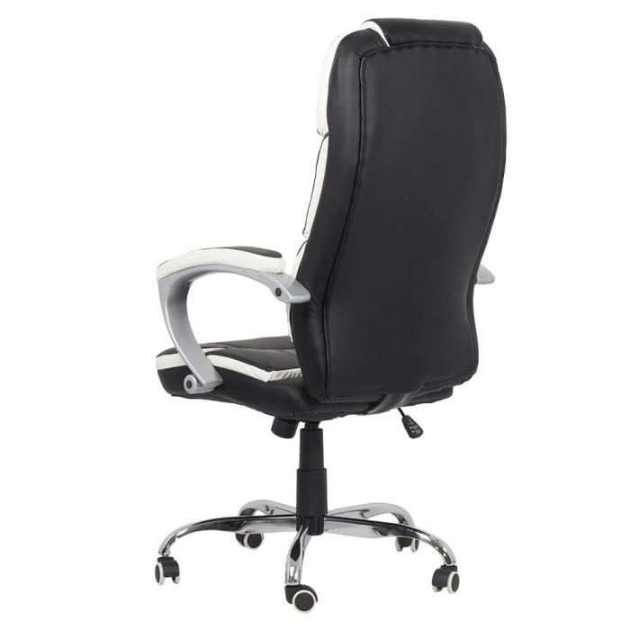 Scaun directorial Vega 119, negru, piele ecologica [2]