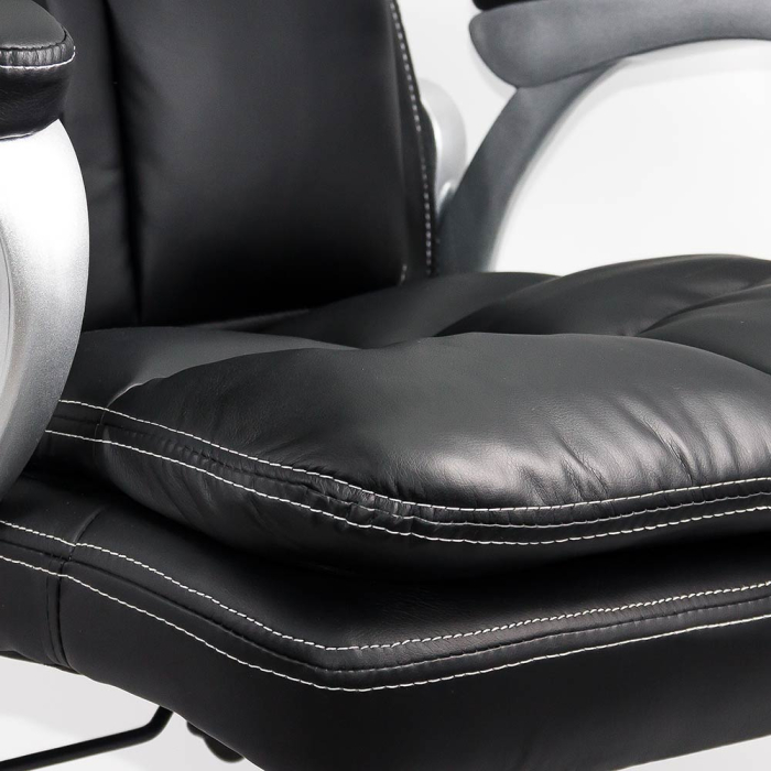 Scaun directorial Vega 122, negru, piele ecologica [3]