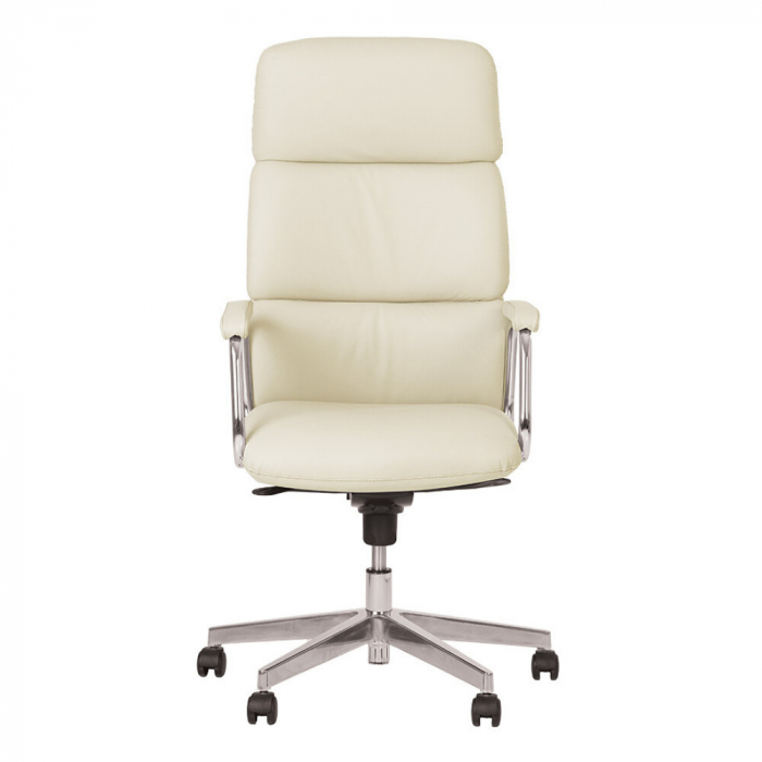 Set 2 scaune directoriale VEGAS, Crem, piele ecologica [3]