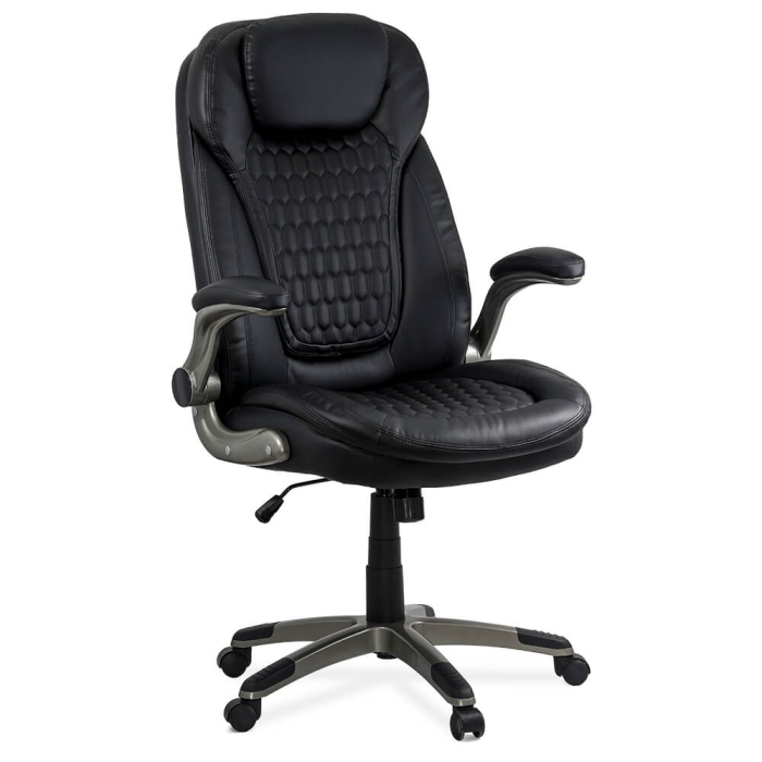 Scaun directorial Zenith 106, negru, piele ecologica [2]