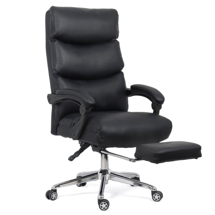 Scaun directorial Zenith 108, negru, piele ecologica [2]