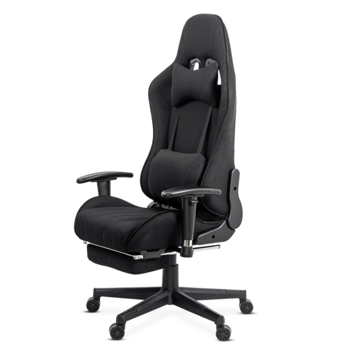 Scaun gaming PHANTOM, cotiere reglabile, suport lombar, Piele ecologica, Negru [3]