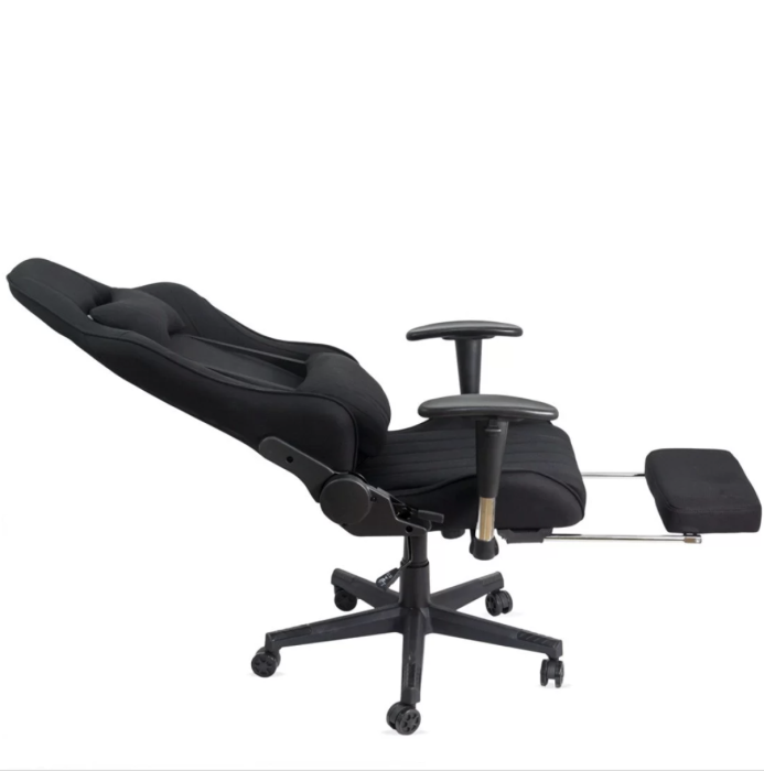 Scaun gaming PHANTOM, cotiere reglabile, suport lombar, Piele ecologica, Negru [6]