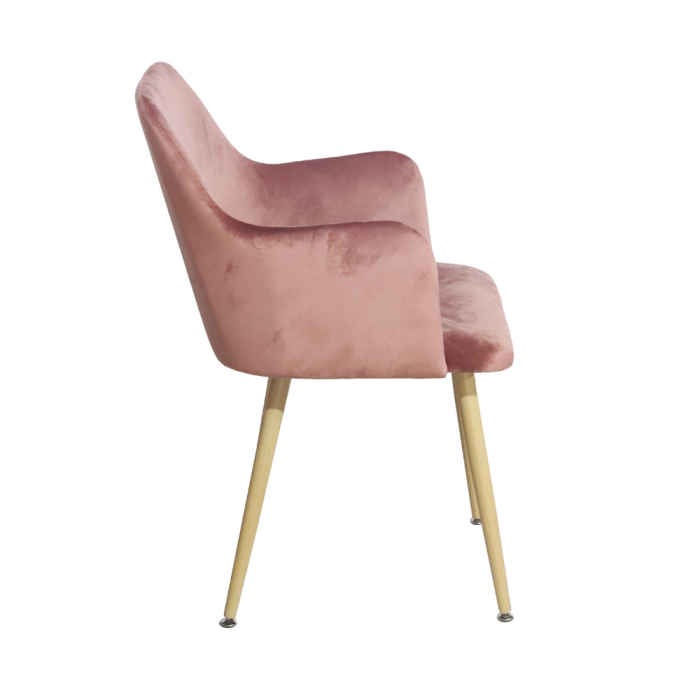 Scaun tip fotoliu dining/bucatarie GEMA, Catifea, Carmin [3]