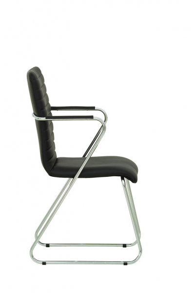 Scaun vizitator BASK CF, Negru piele ecologica [2]