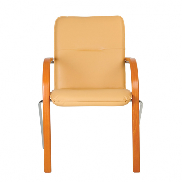 Scaun vizitator FANCY, Ocru piele ecologica [2]