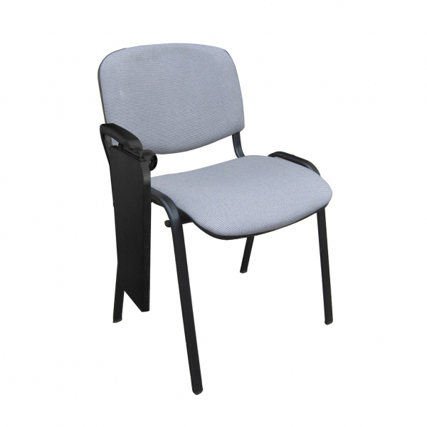 Scaun vizitator GOA BLACK cu masuta, Gri-negru stofa cagliari [2]